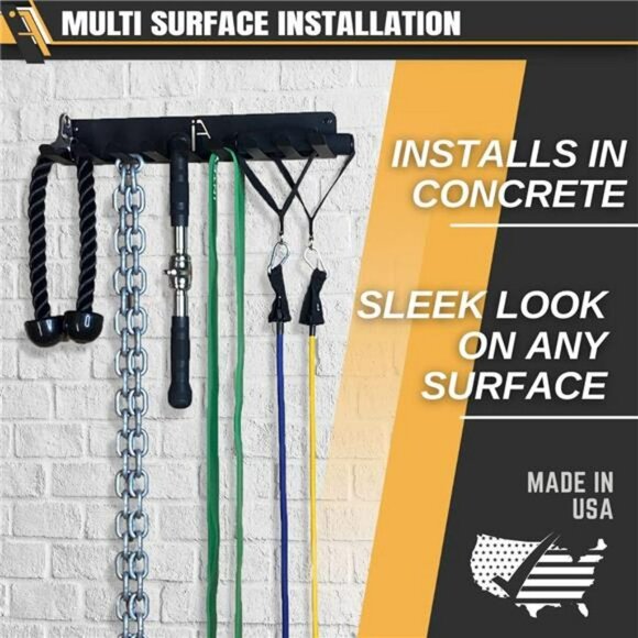 Gym Storage Rack 9 OR 11 Hook Heavy-Duty Gym Wall Organizer Gym Caddy Hanger - Picture 6 of 6